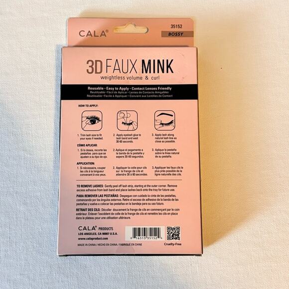 CALA 3D Faux Mink Weightless Volume & Curl Bossy Multi-pack  Strip Lashes NWT - Picture 13 of 13